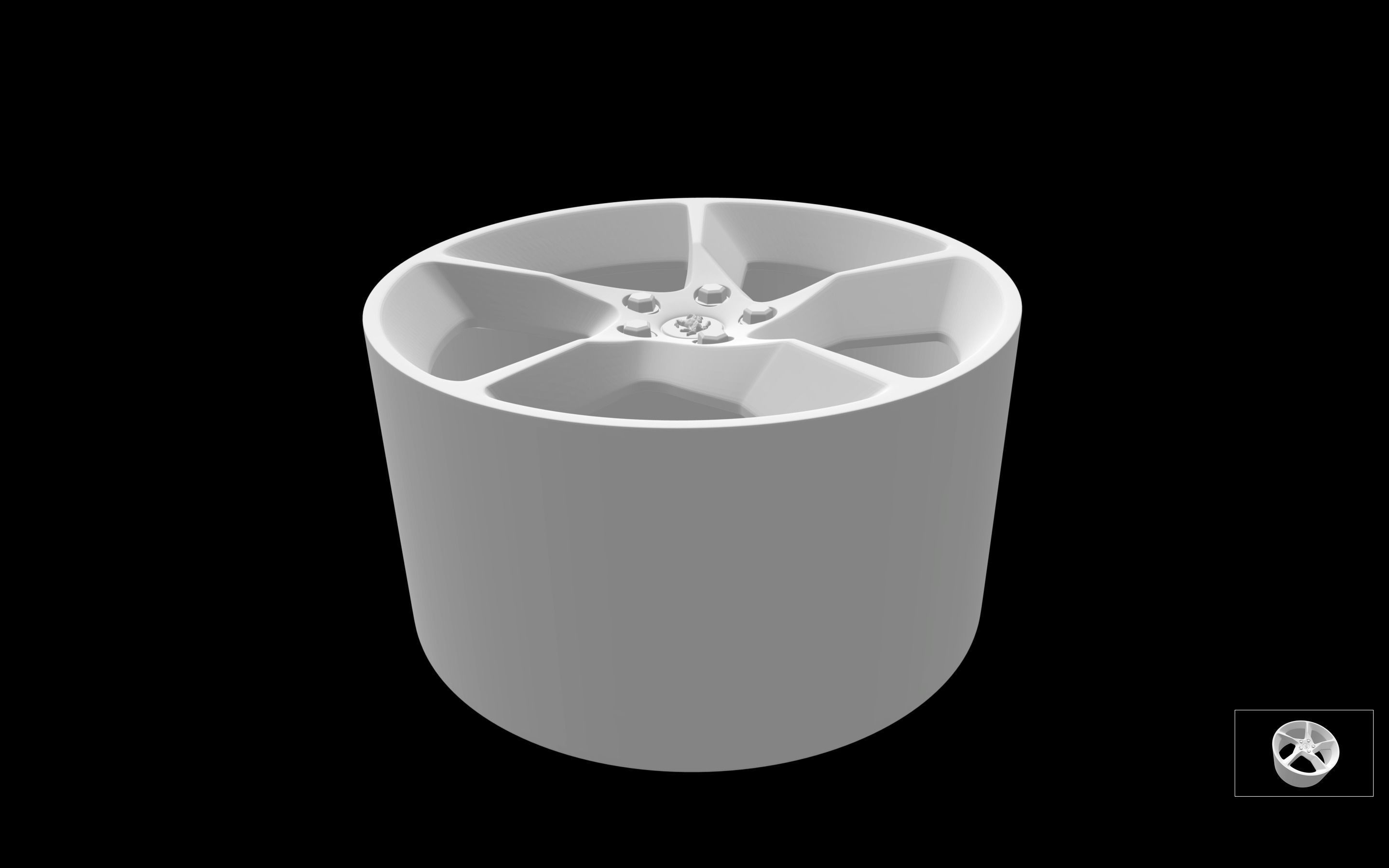 Ferrari Daytona SP3 oem scalable and printable rims 3D print model_1