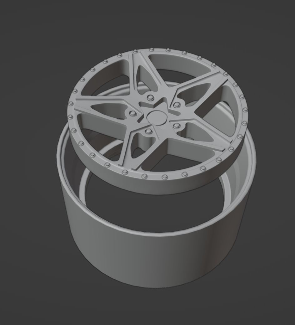 Sevenk Zion R scalable and printable rims 3D print model_2