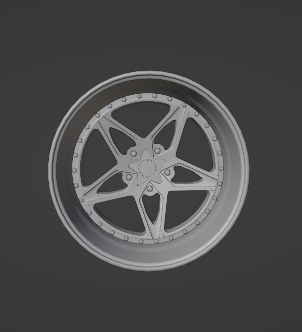 Sevenk Zion R scalable and printable rims 3D print model_1