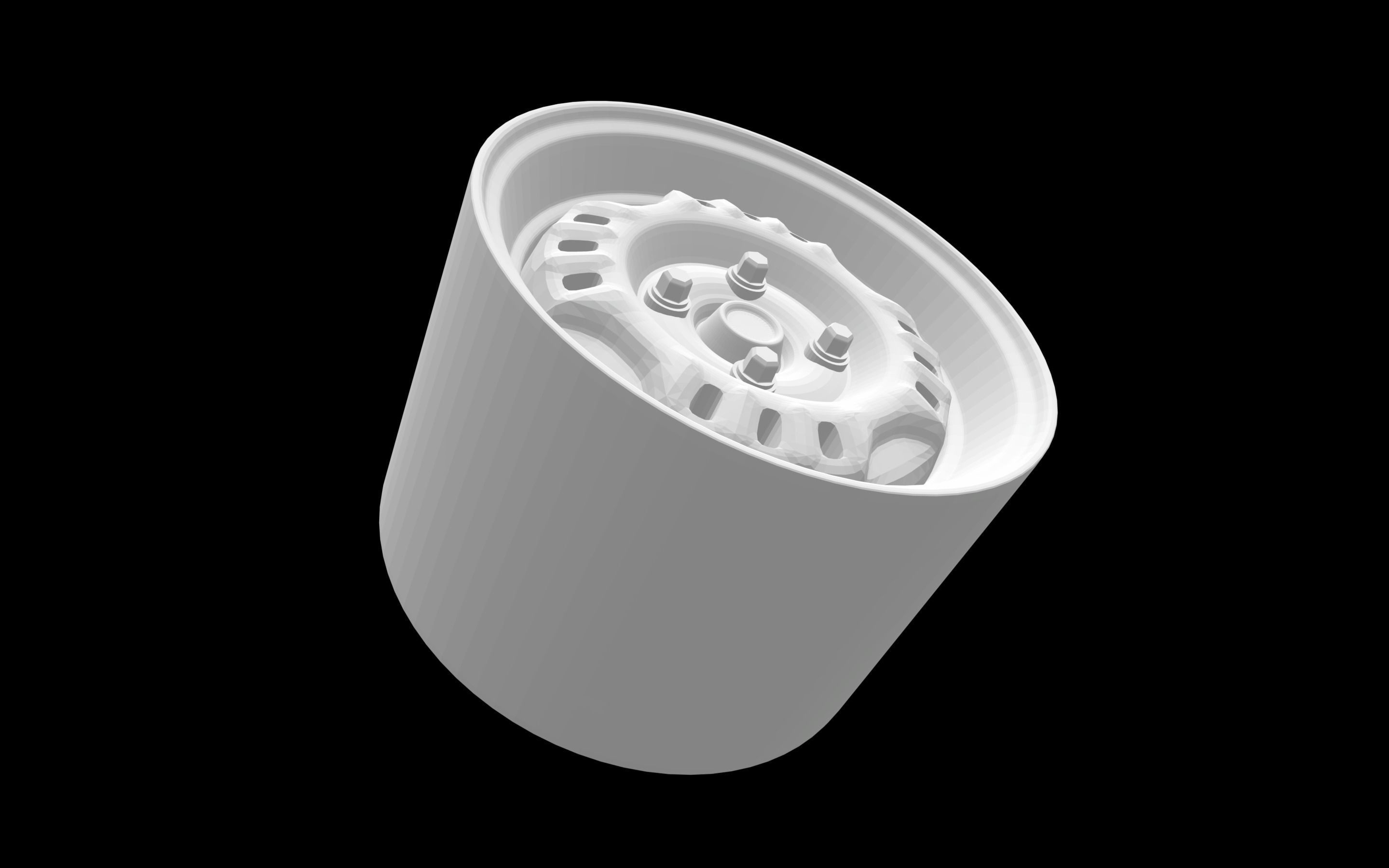 Renault super 5 GT turbo OEM scalable and printable rims 3D print model_2