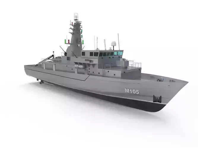 Bedok-class mine countermeasures vessel 3D model