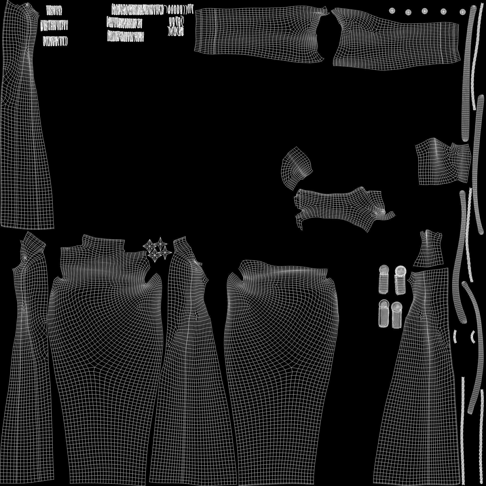 Futuristic Concept Commander Body Suit With Overcoat Low-poly 3D model_15