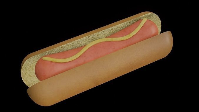 A simple hotdog Free 3D model