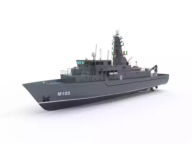 Bedok-class mine countermeasures vessel 3D model