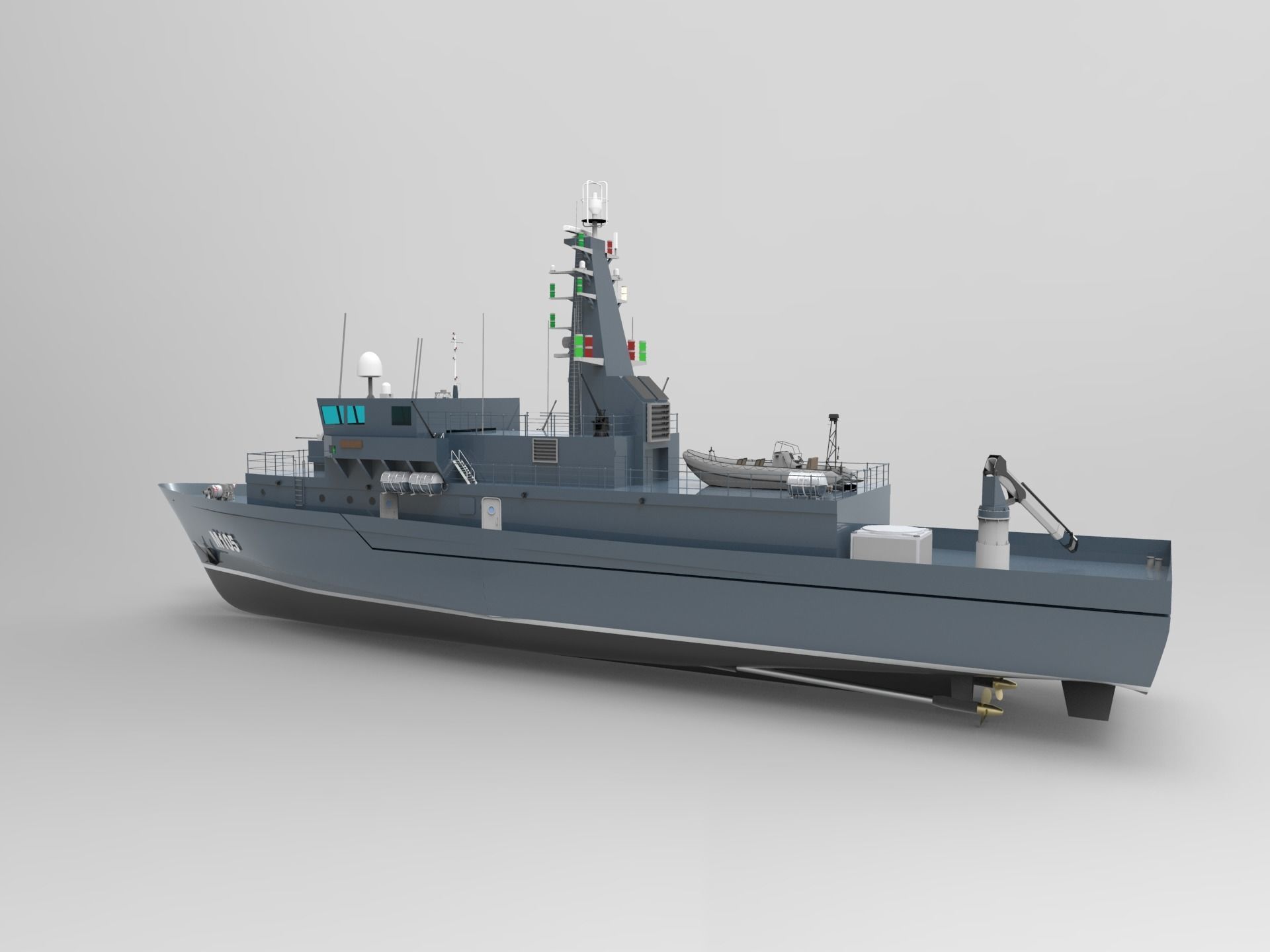 Bedok-class mine countermeasures vessel 3D model_4