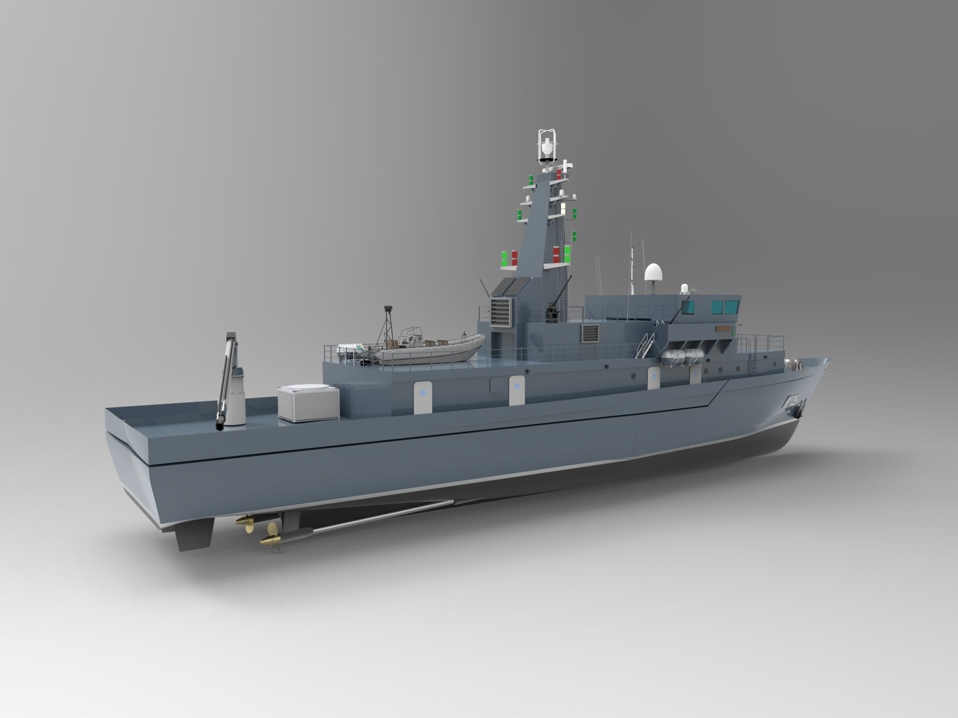 Bedok-class mine countermeasures vessel 3D model_5