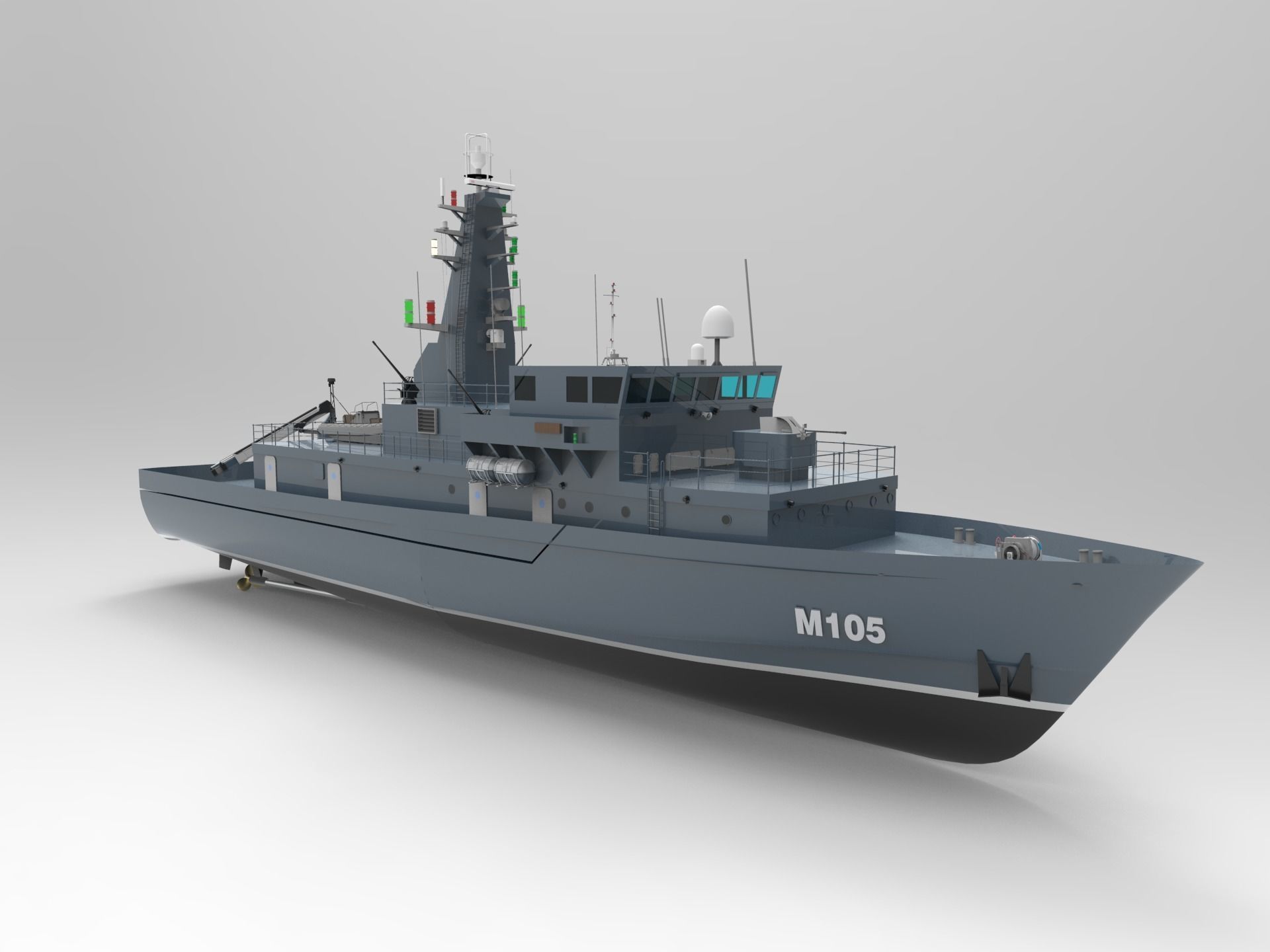 Bedok-class mine countermeasures vessel 3D model_6