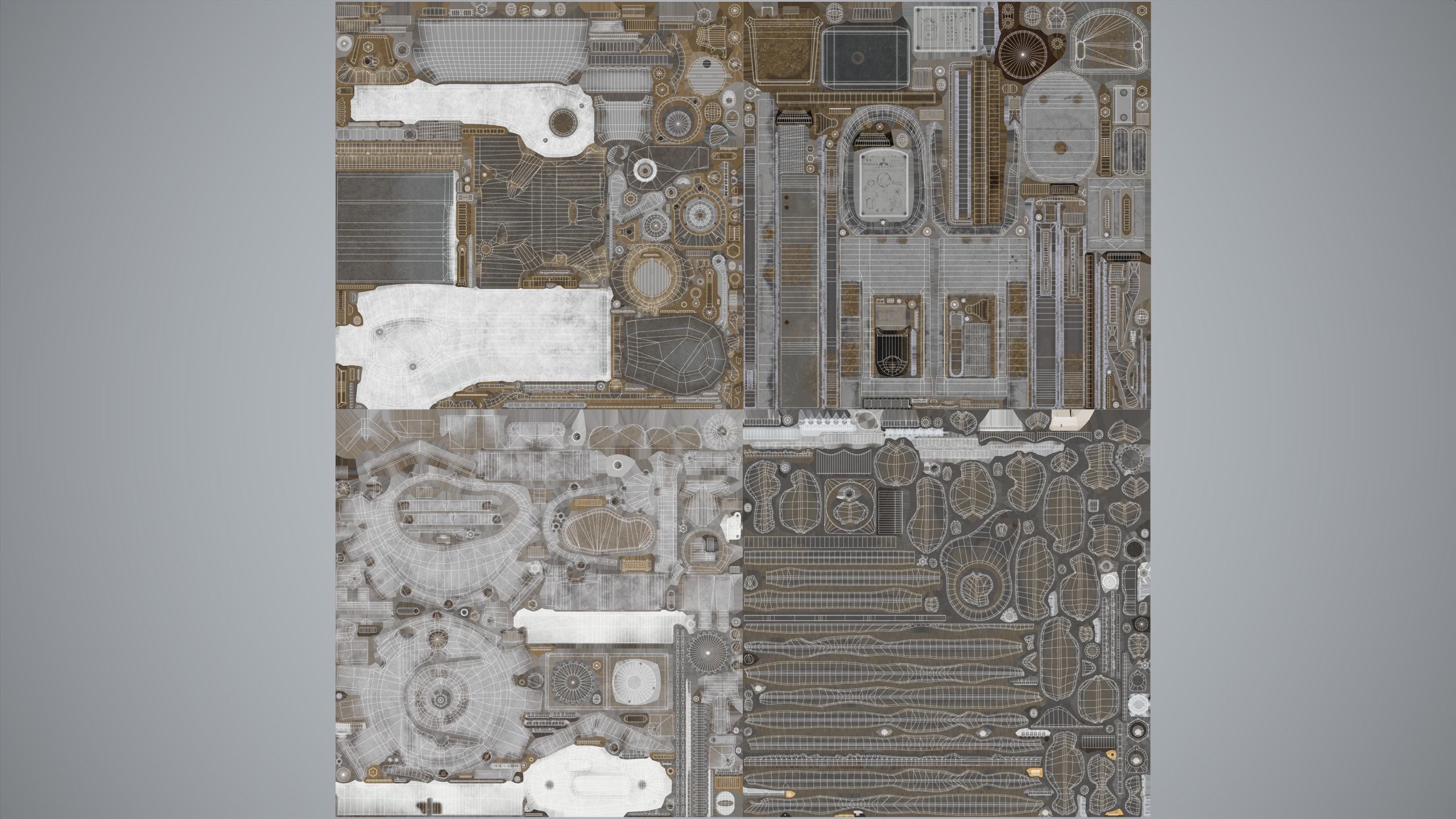 Rikuo type 97 Engine Low-poly 3D model_10