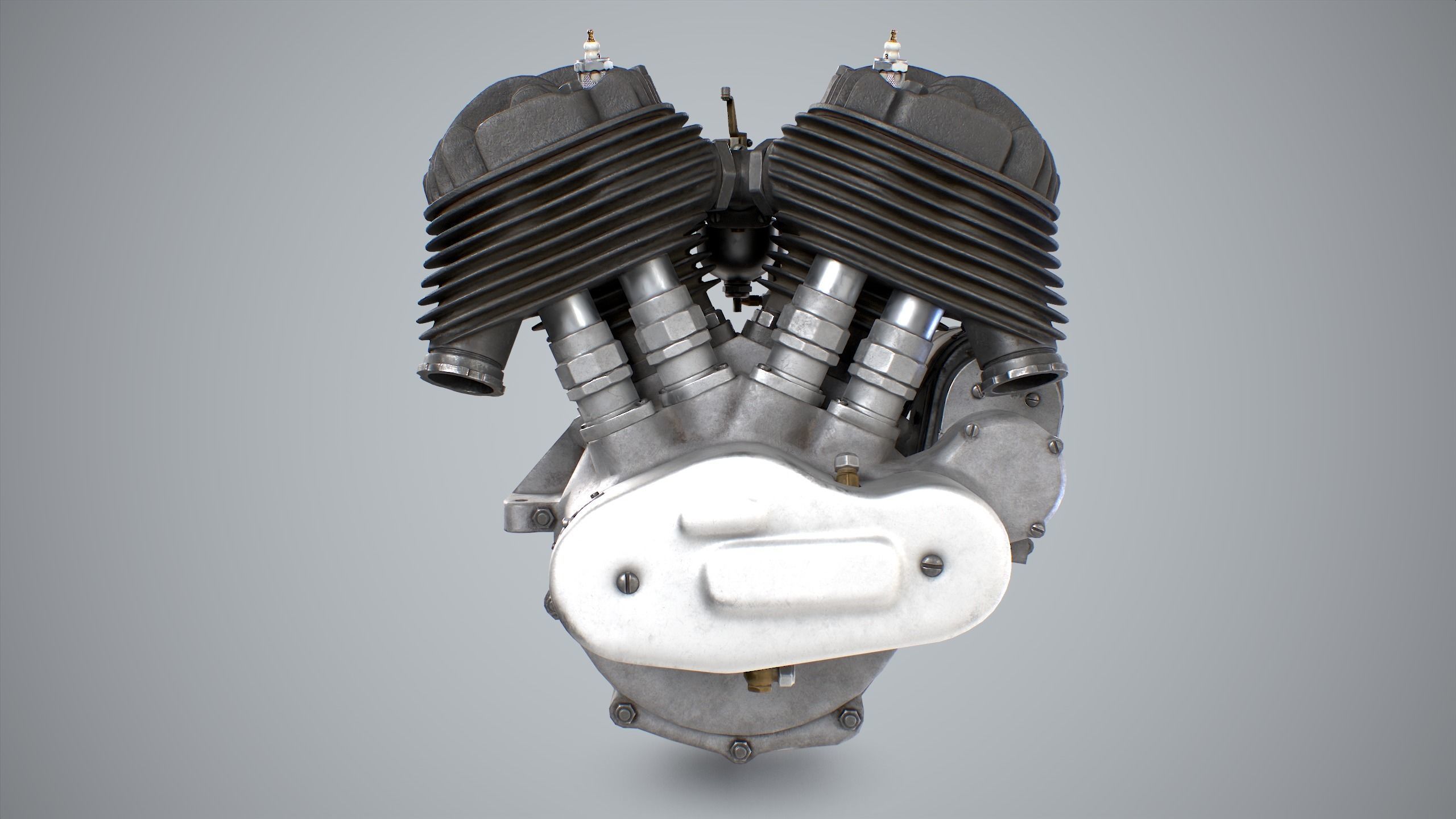 Rikuo type 97 Engine Low-poly 3D model_3