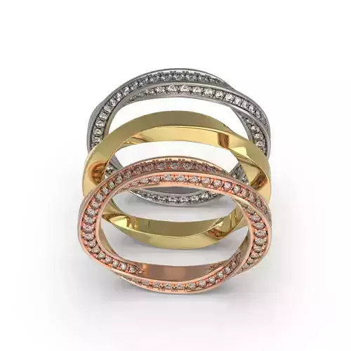 Spiral Diamond Band 3D print model