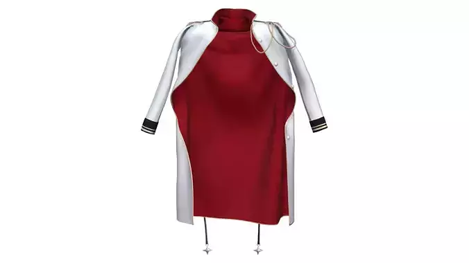 Futuristic Commander Over Shoulders Coat