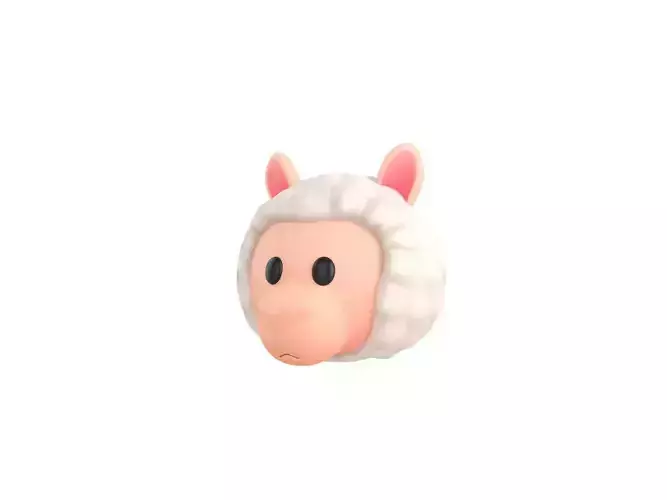 Prop223 Alpaca Head 3D model