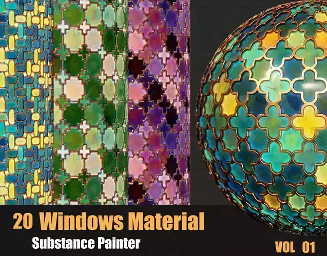 20 Stylized Windows Material In Substance Painter