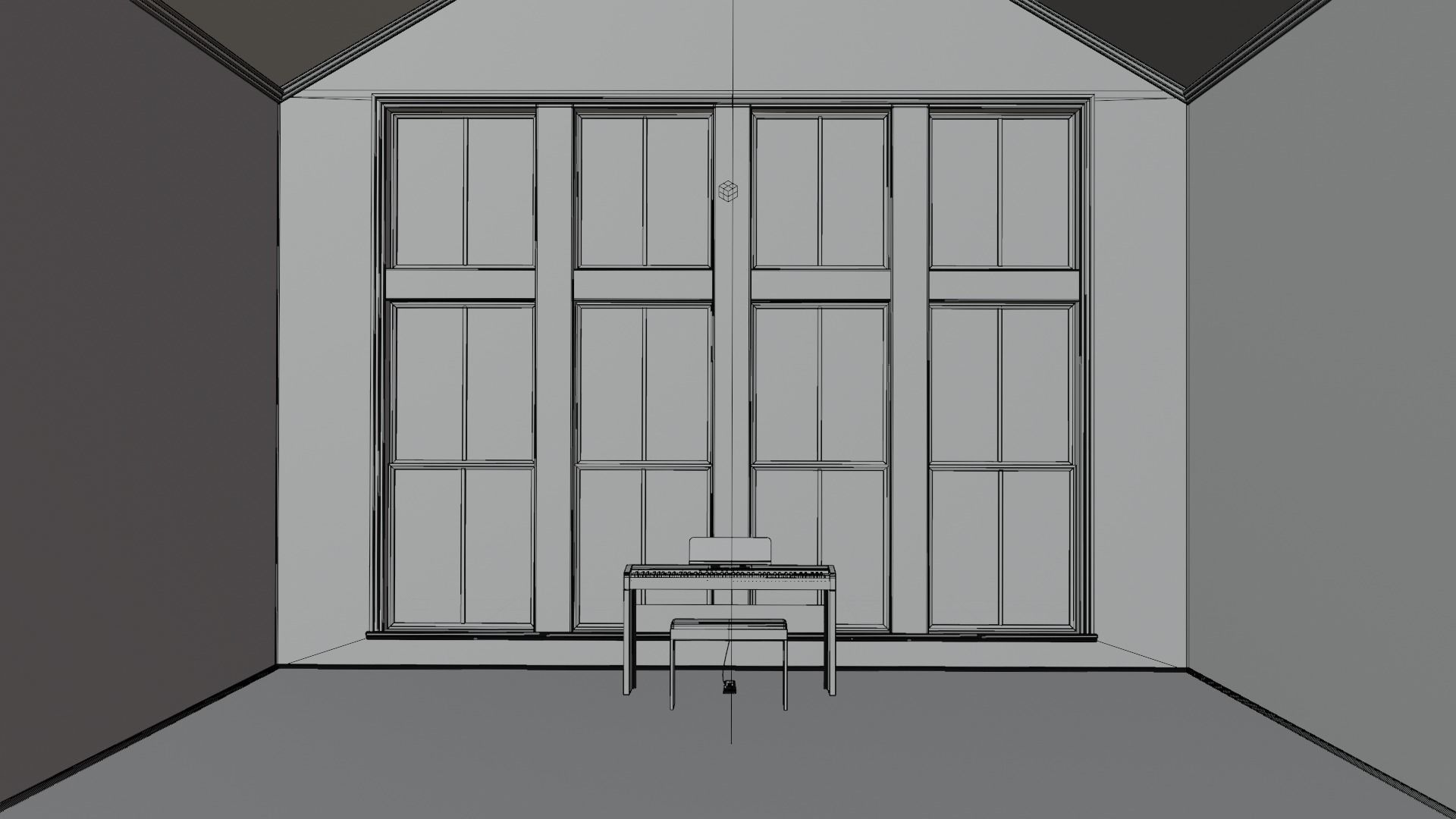 Electronic Piano Low-poly 3D model_17