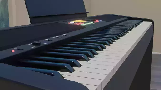Electronic Piano Low-poly 3D model