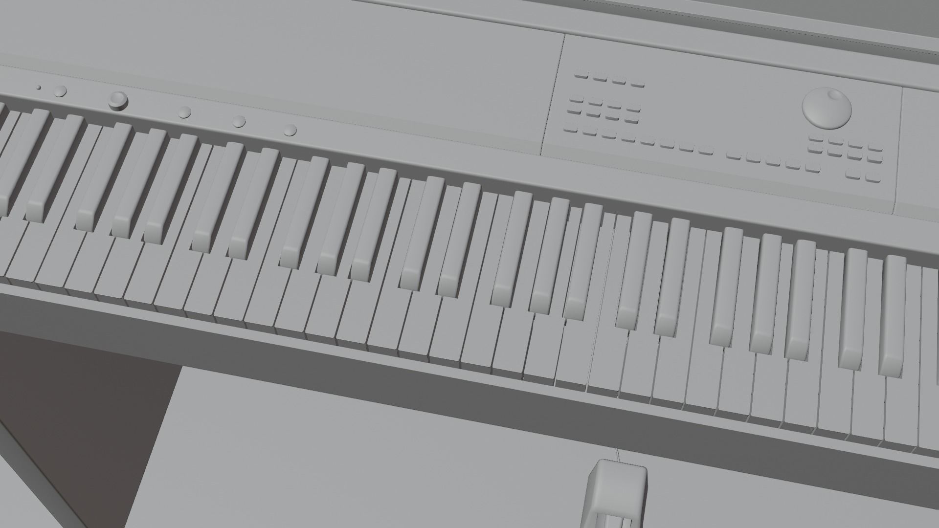 Electronic Piano Low-poly 3D model_19