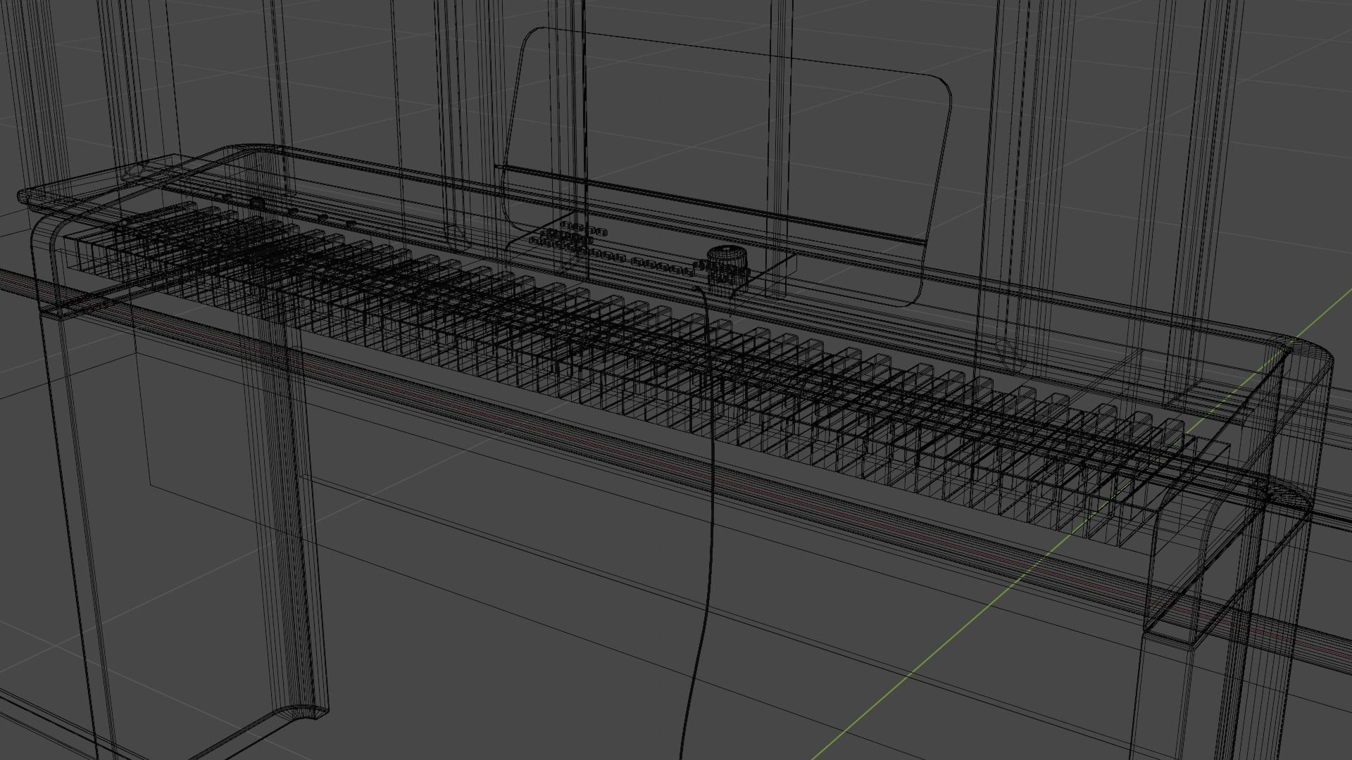 Electronic Piano Low-poly 3D model_10