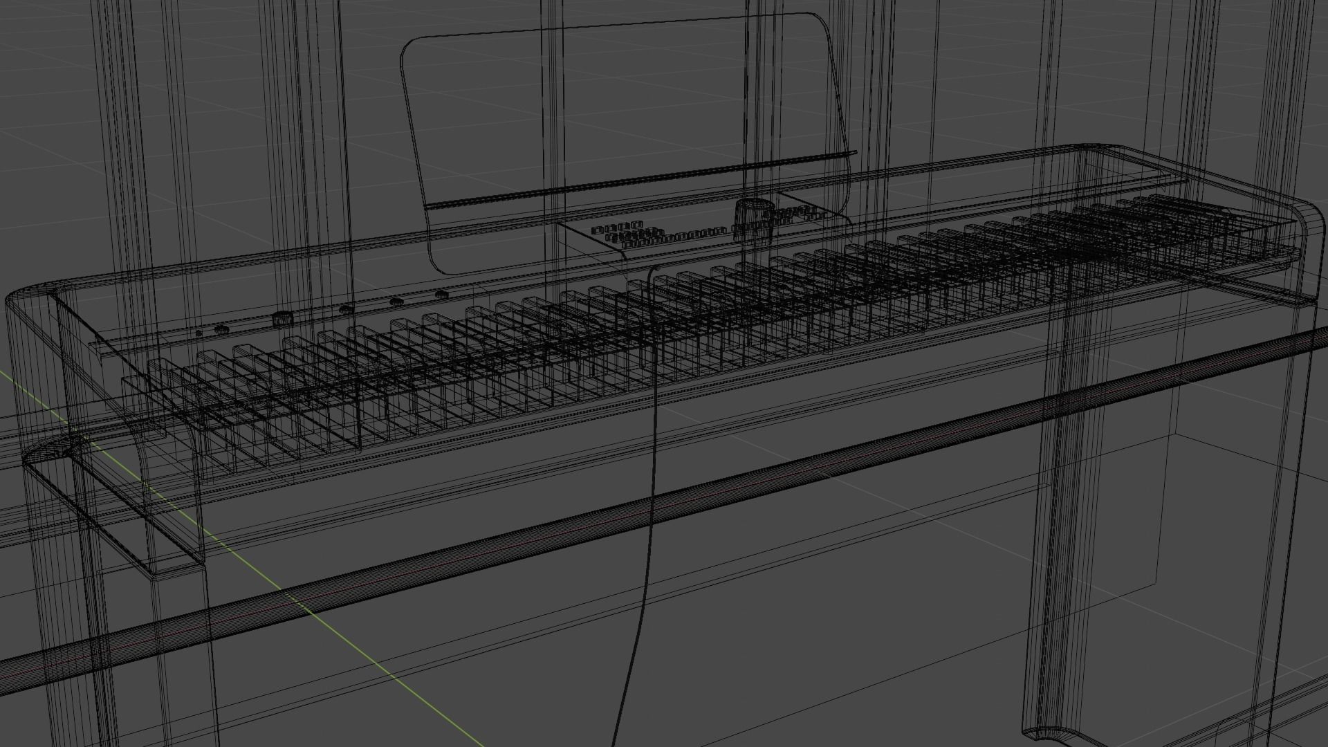 Electronic Piano Low-poly 3D model_11