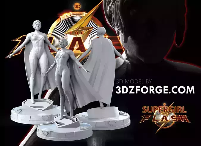 STL SUPERGIRL SASHA CALLE THE FLASH MOVIE 3D print model