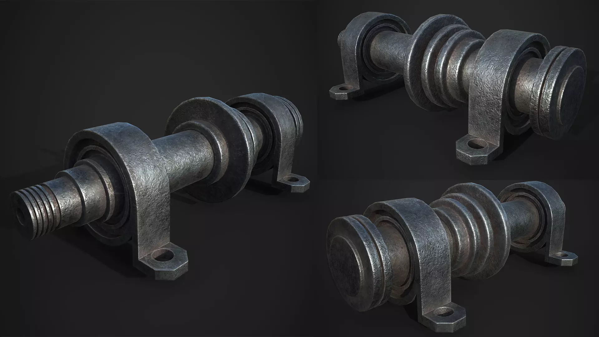 bearing shaft Low-poly 3D model