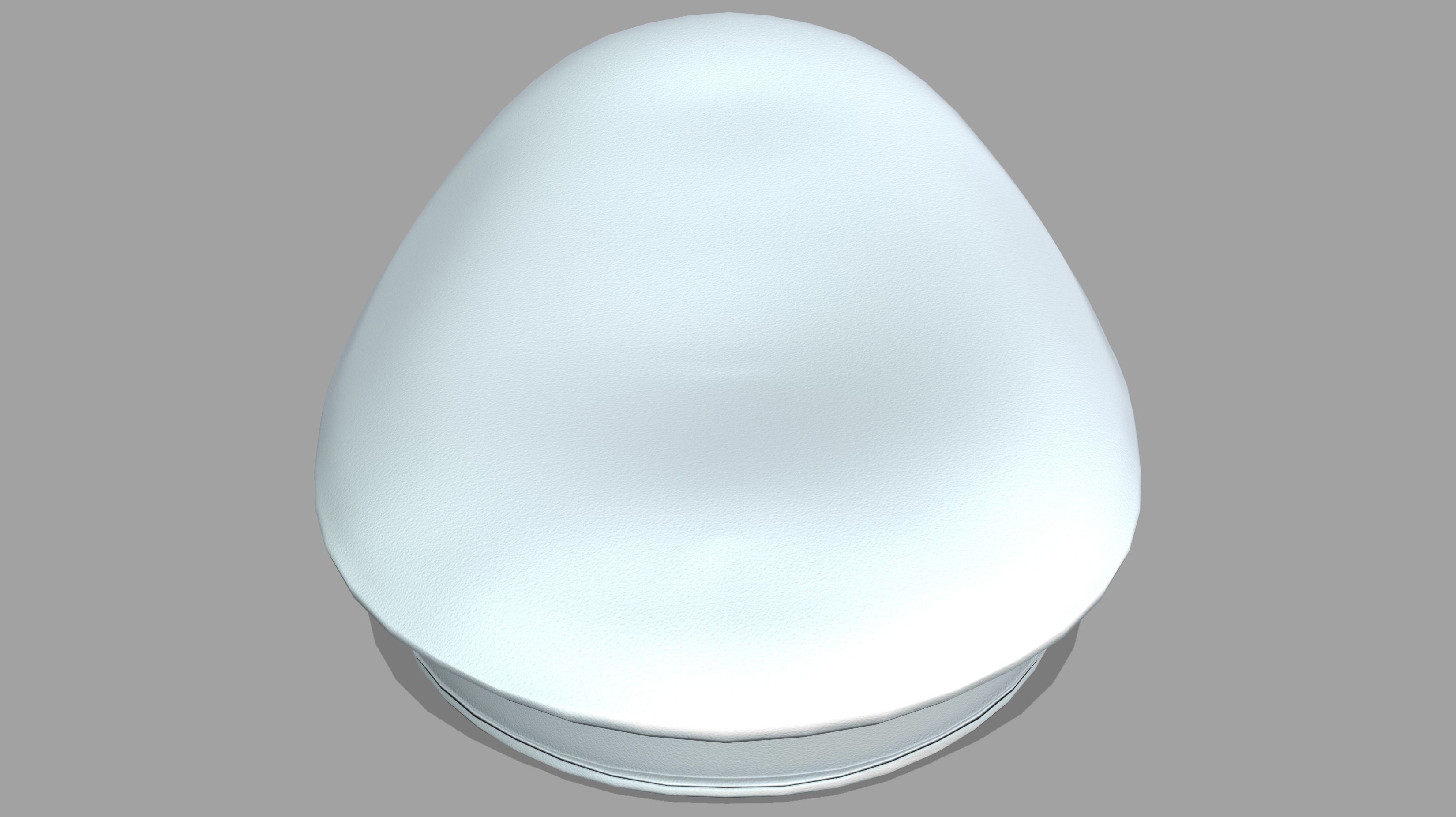 Futuristic Commander Hat Low-poly 3D model_4