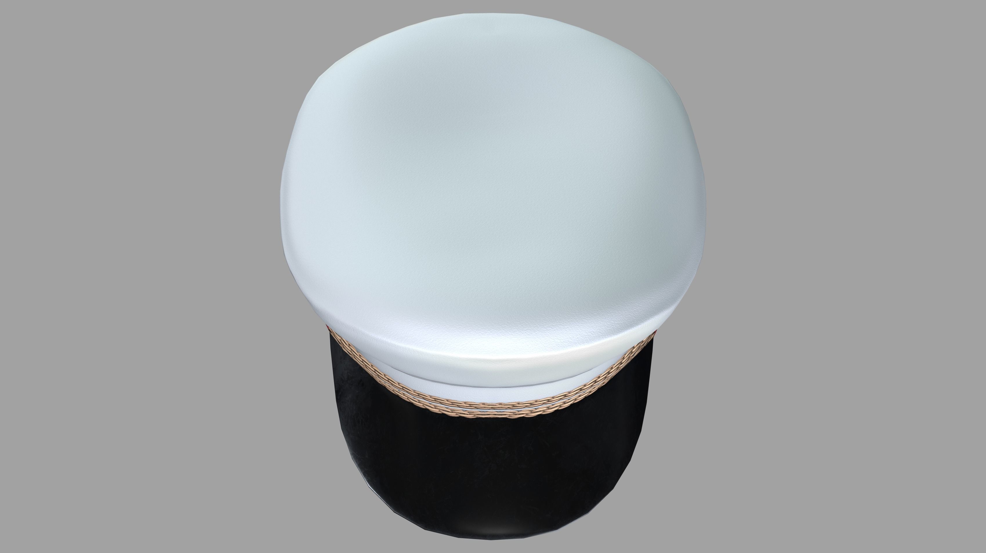 Futuristic Commander Hat Low-poly 3D model_5