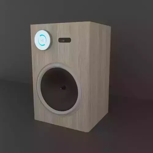 speaker wooden with light