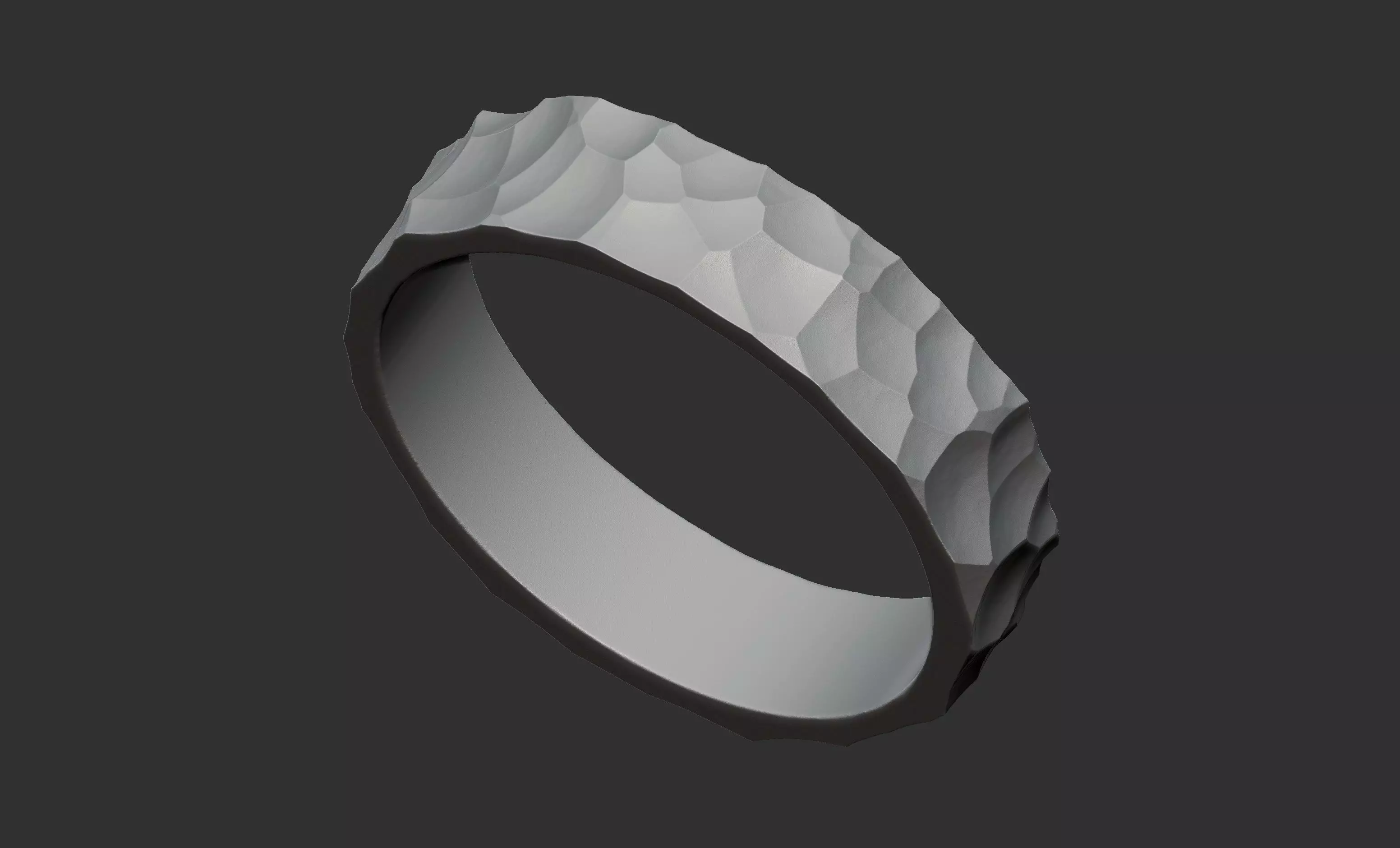 Hammer Pattern Ring 3D print model_0