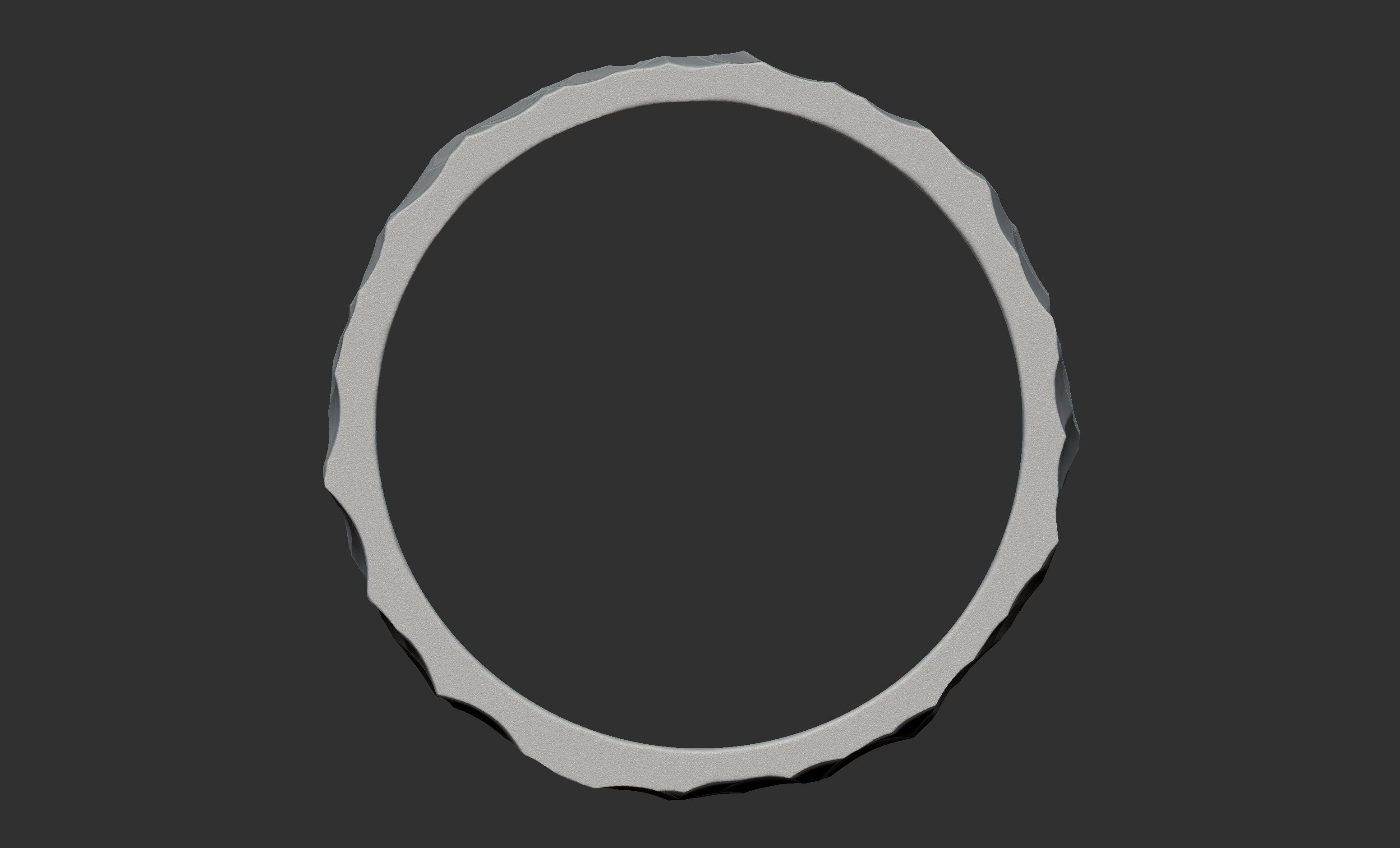 Hammer Pattern Ring 3D print model_4