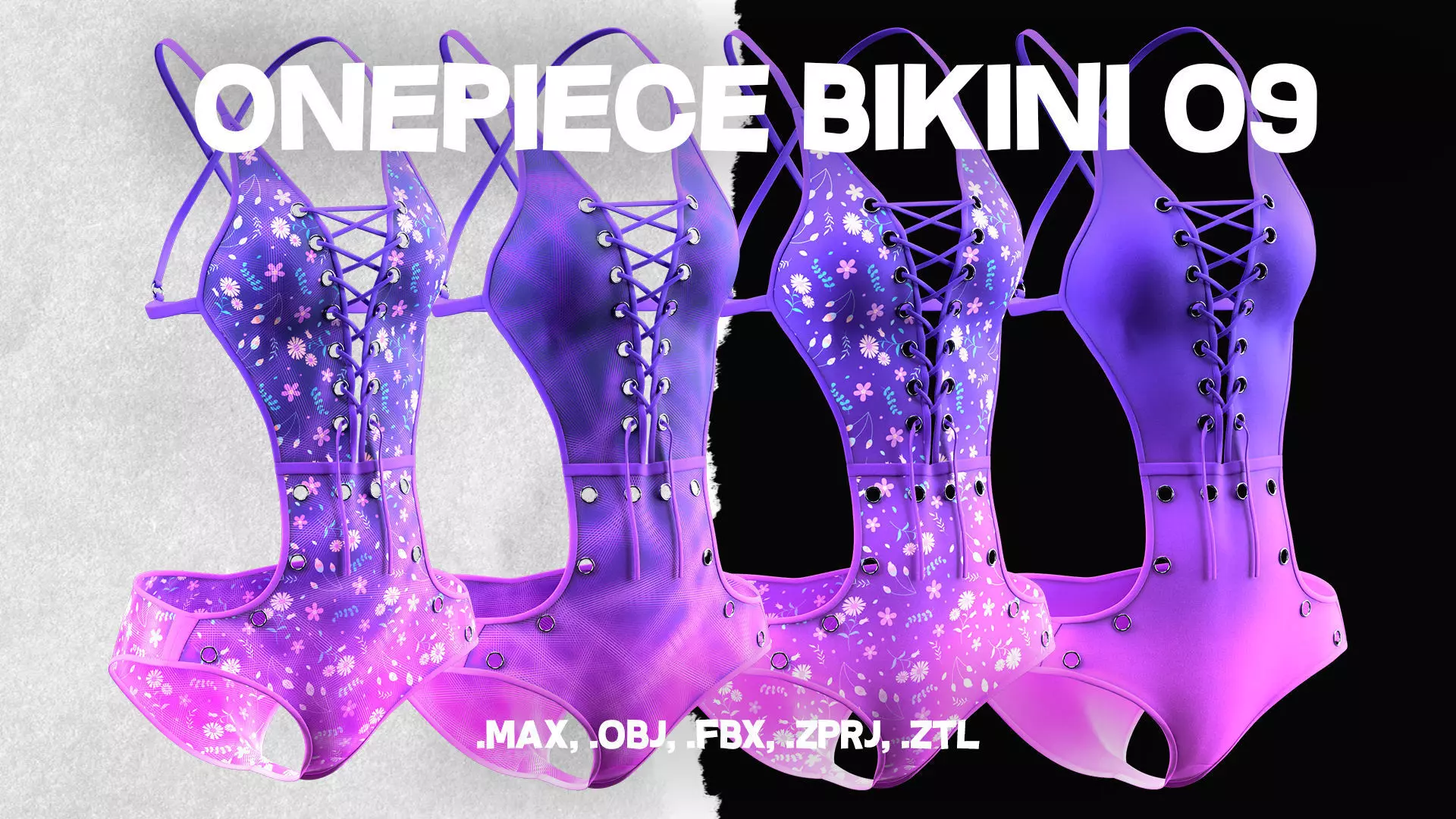 One Piece Bikini 09 Low-poly 3D model_0