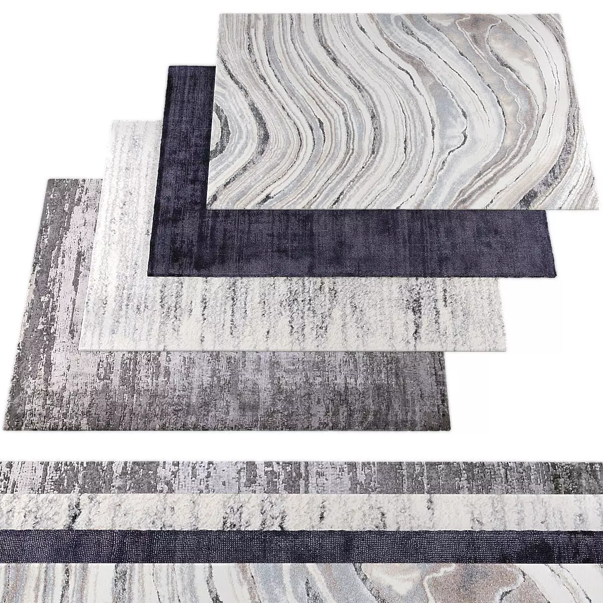 Rugs collection 340 Low-poly 3D model_0