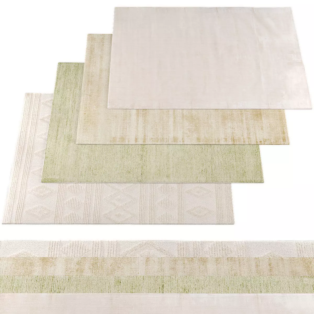 Rugs collection 341 Low-poly 3D model_0