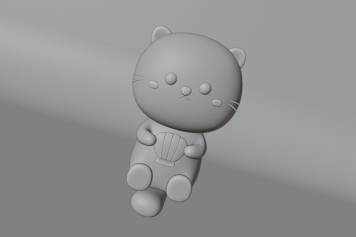 Cute Sea Otter 3D model_5