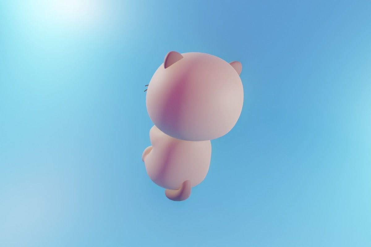 Cute Sea Otter 3D model_3