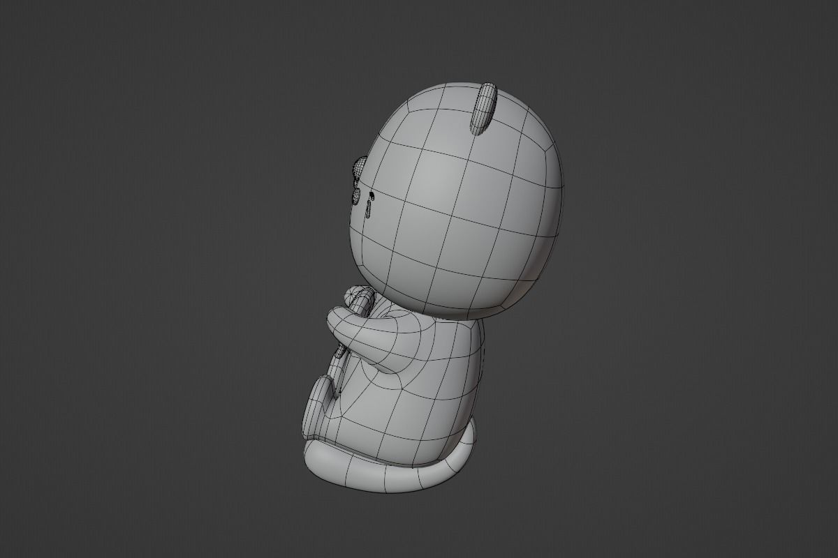 Cute Sea Otter 3D model_7