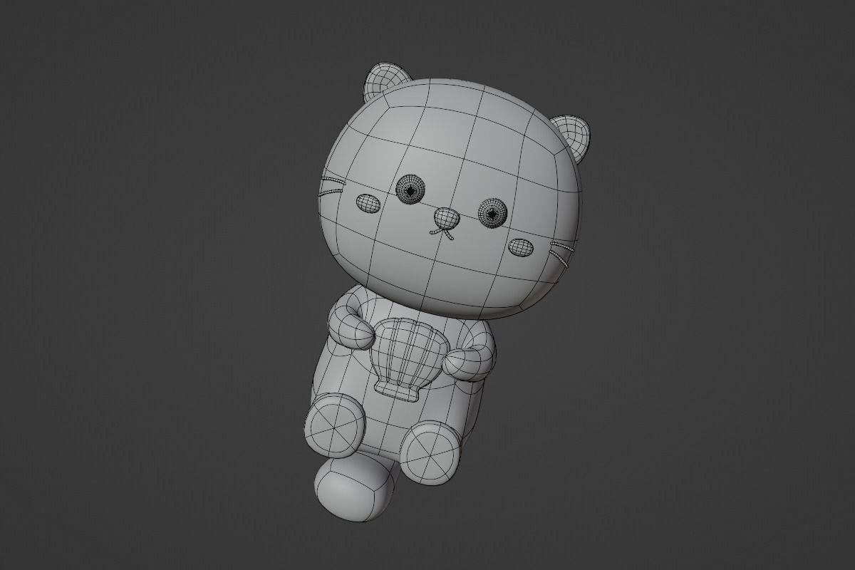 Cute Sea Otter 3D model_6