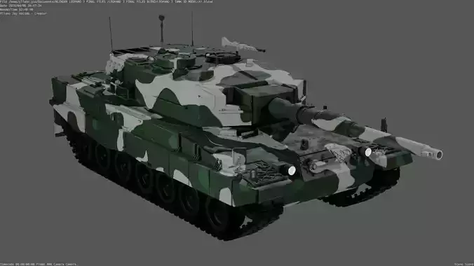 LEOPARD 2 TANK KAMFPFANZER 1970s version prototype 3D model