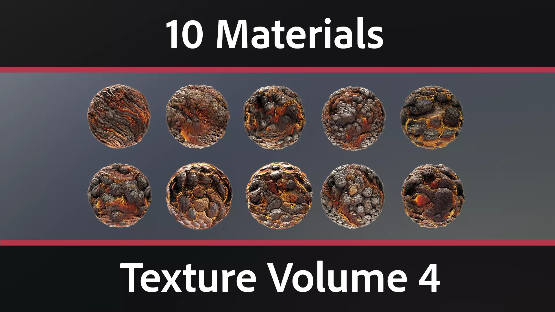 10 Materials Lava Seamless PBR Volume 4 Texture_0