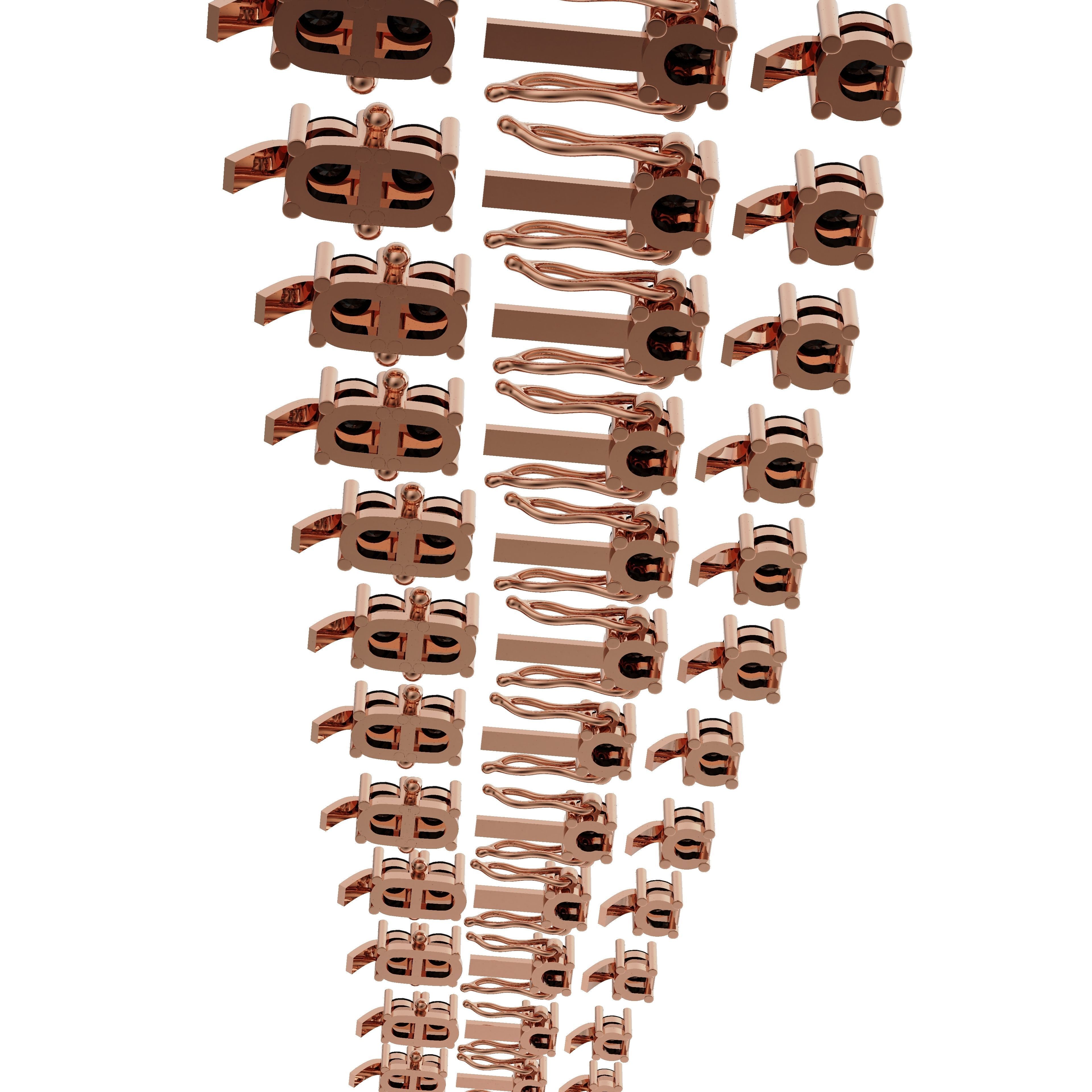 Pack 17 Tennic Braclet Round Gem 3D print model_11