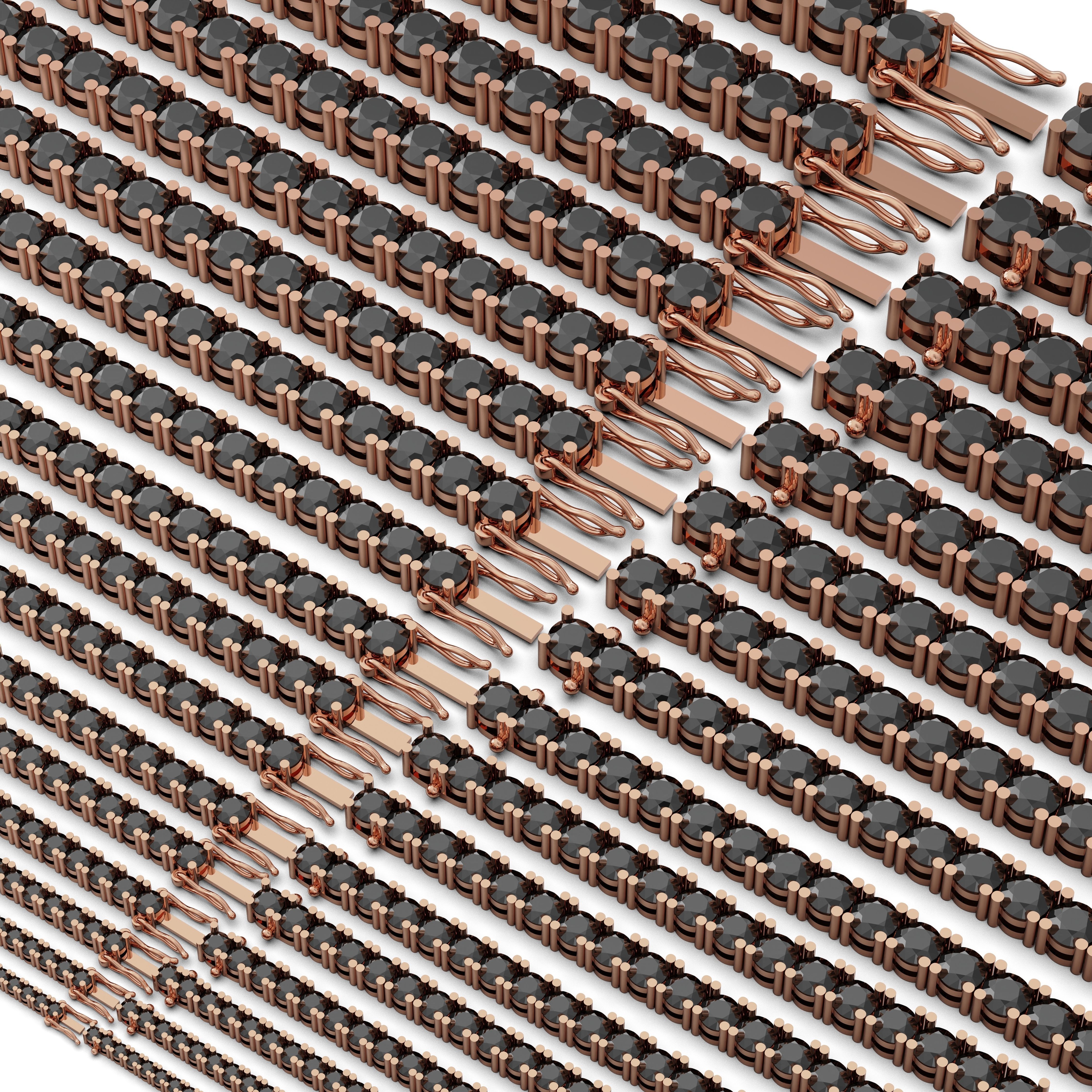 Pack 17 Tennic Braclet Round Gem 3D print model_2