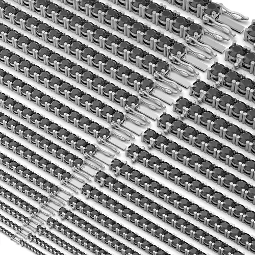 Pack 17 Tennic Braclet Round Gem