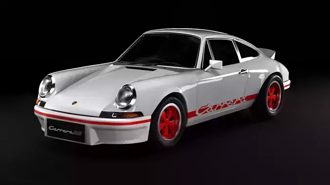 Porsche 911 Carrera RS 1973 without interior 3D model