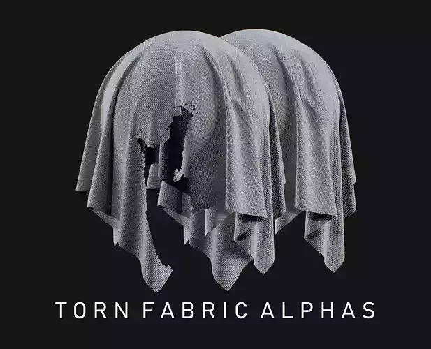 33 Torn Fabric Alphas Vol 1 and Video Tutorial
