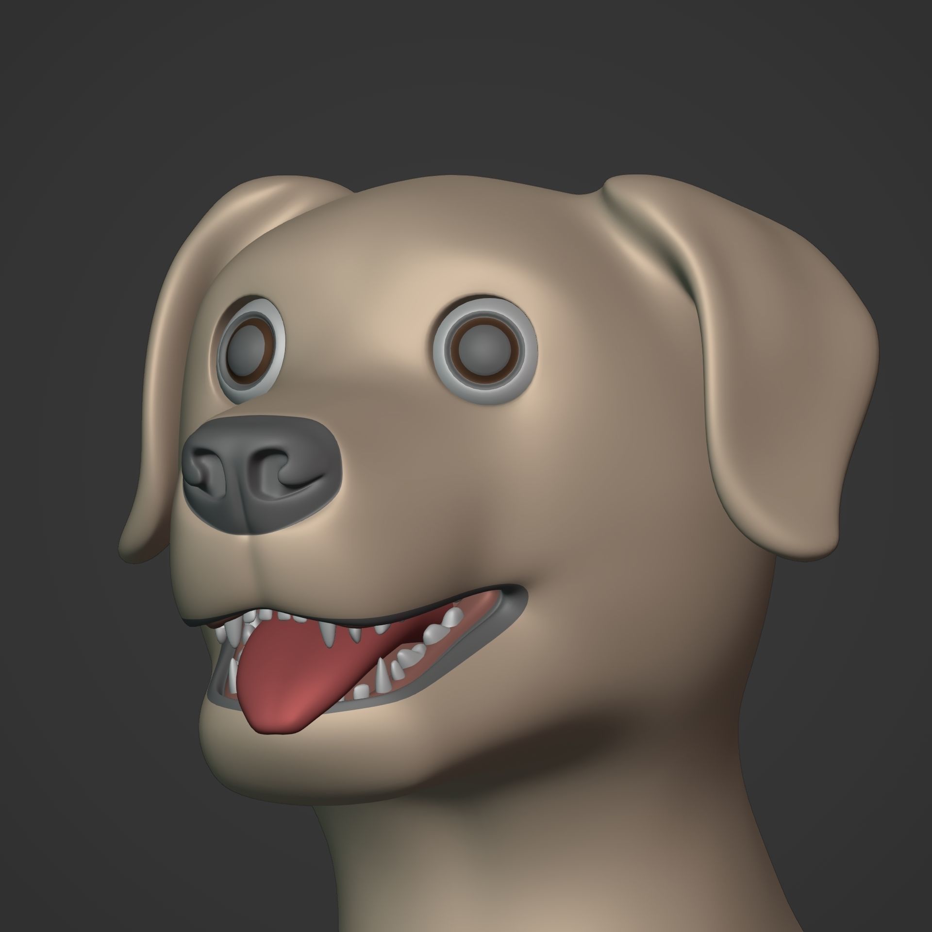 Cartoon Dog Low-poly 3D model_20