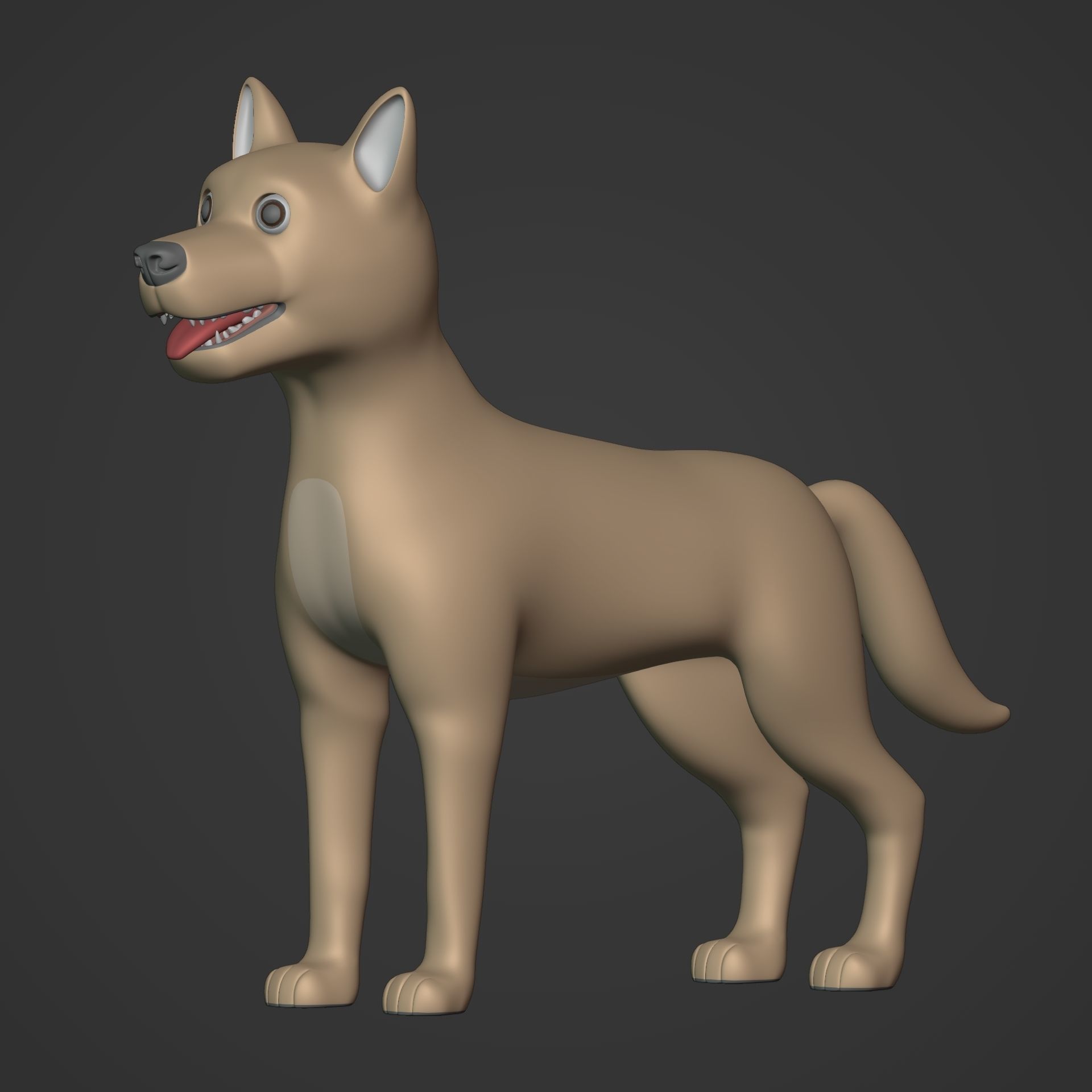 Cartoon Dog Low-poly 3D model_18