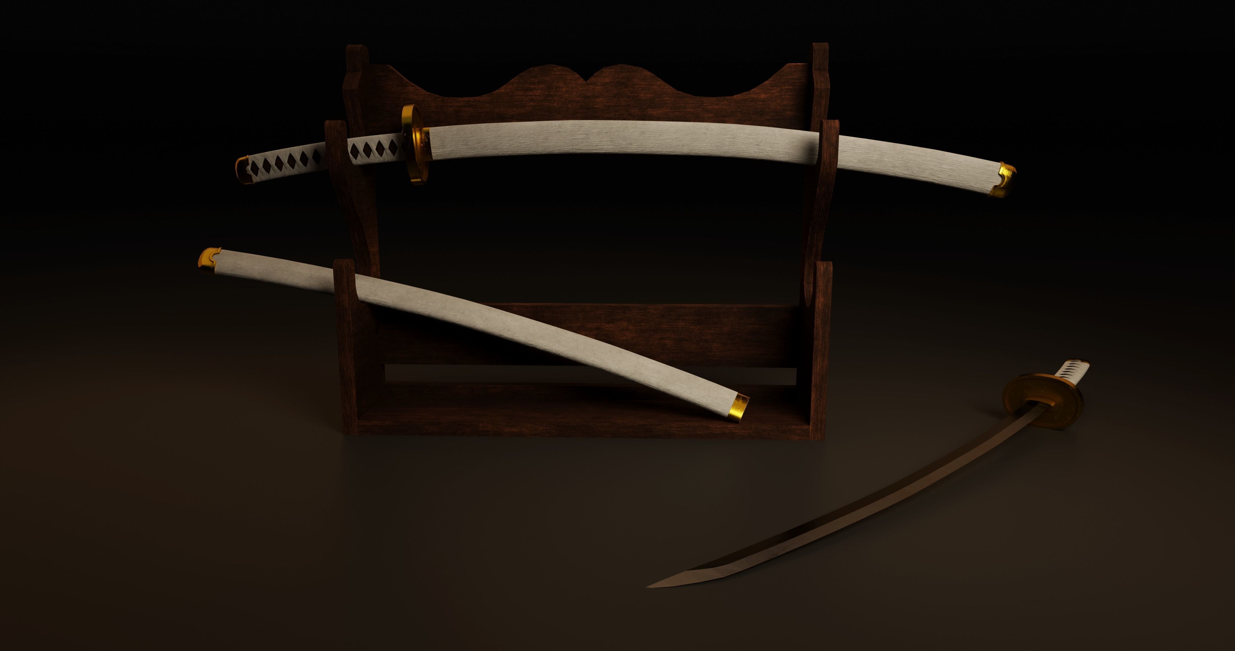 Wado Ichimonji Low-poly 3D model_3