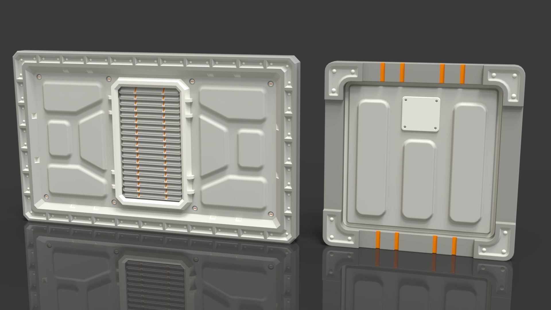 Sci-Fi Panels - Collection 3 - 20 pieces  3D model_9