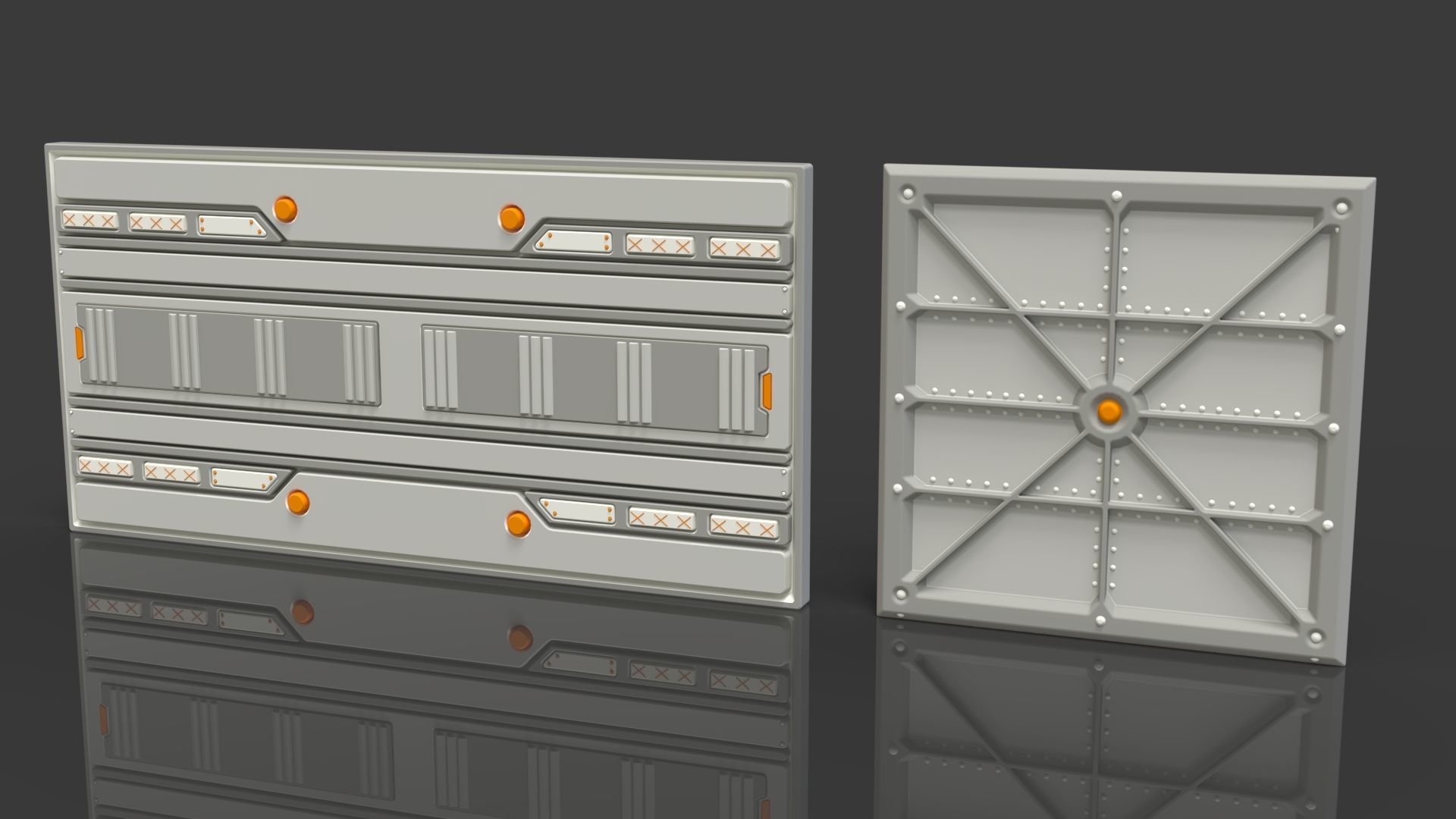 Sci-Fi Panels - Collection 3 - 20 pieces  3D model_10