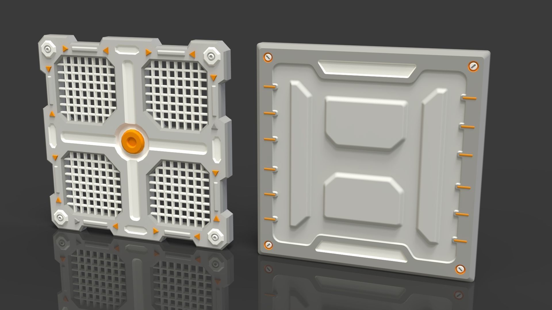 Sci-Fi Panels - Collection 3 - 20 pieces  3D model_7