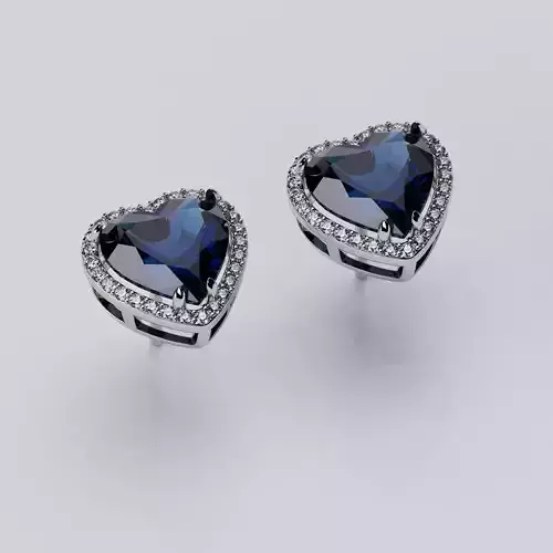 Earrings Heart Style Studs